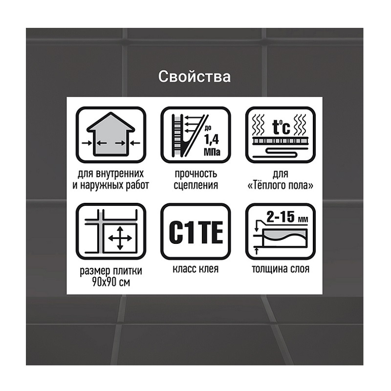 Клей для плитки Unis Плюс (5 кг)