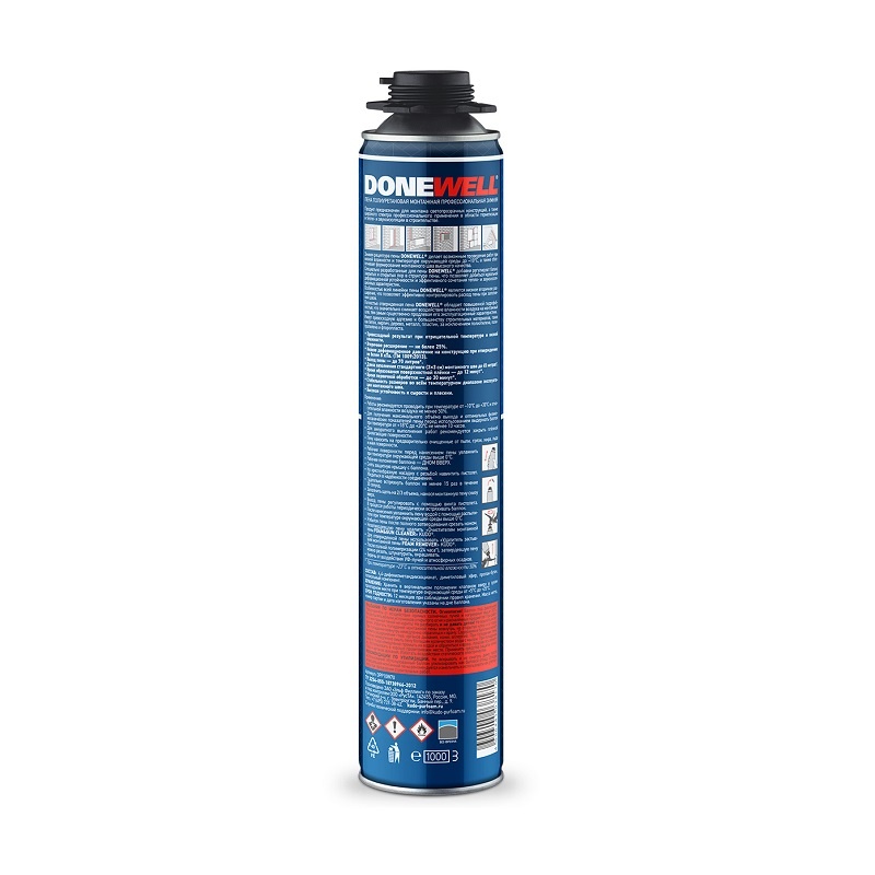 Пена полиуретановая монтажная Donewell 70, зимняя (1 л)
