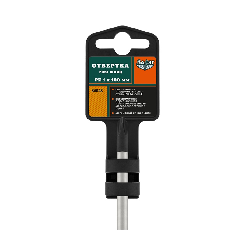 Отвертка Варяг 86048 PZ 1х100 мм
