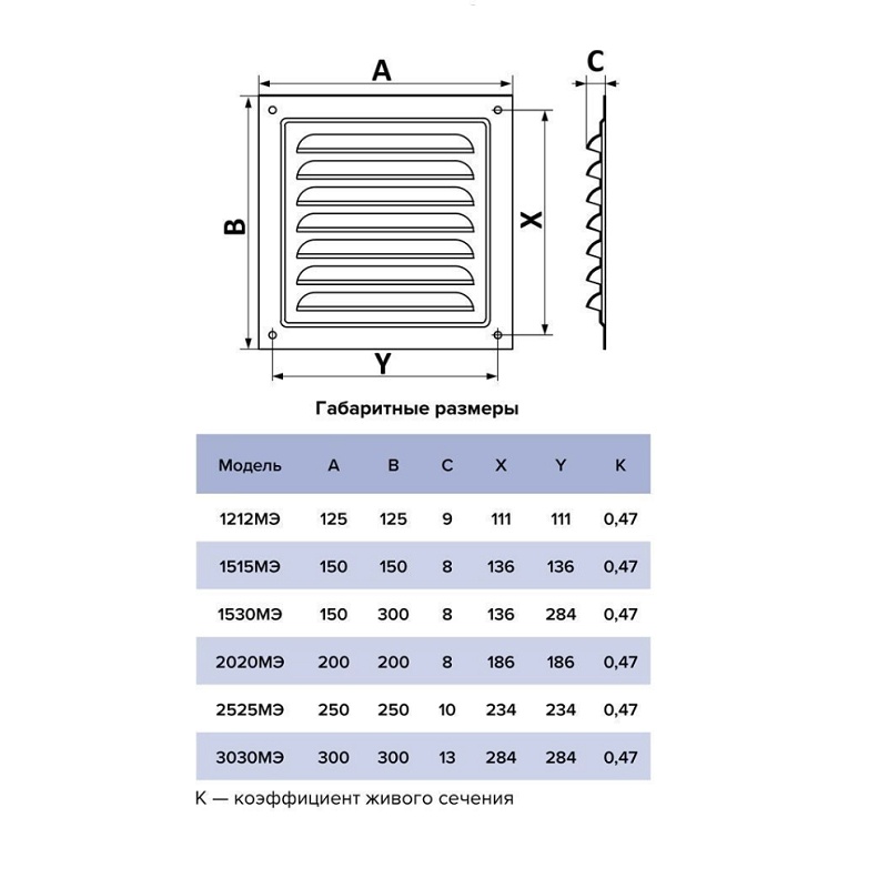 Решетка Era МЭ 200х200 мм, с москит. сеткой, металл белая