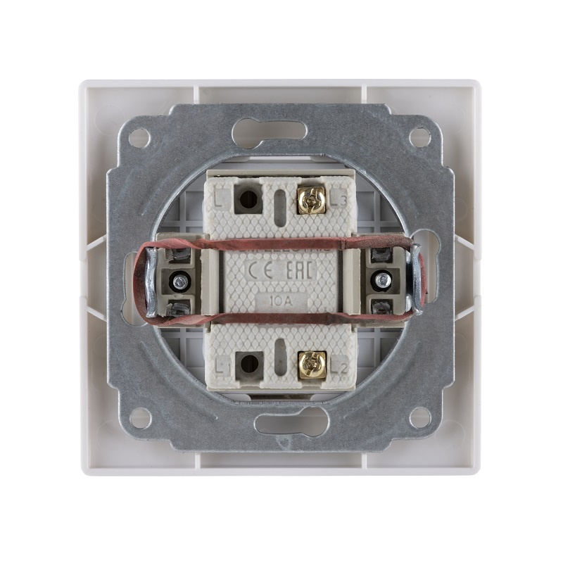 Выключатель с/у Таймыр SQ1814-0001, 1 клавиша, б/инд, белый