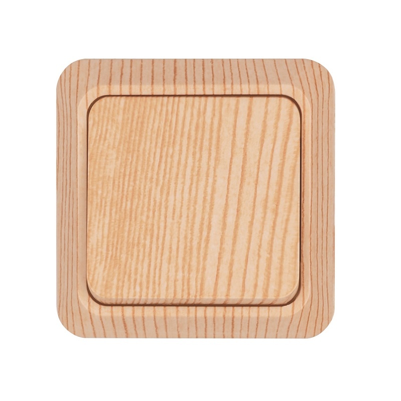 Выключатель о/у Ладога SQ1801-0043, 1 клавиша, б/инд, светлое дерево