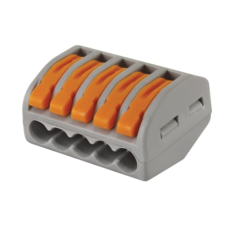 Клемма с рычажком 222-415 без пасты, 5 проводов 0,08-2,5 мм2 (50 шт.)