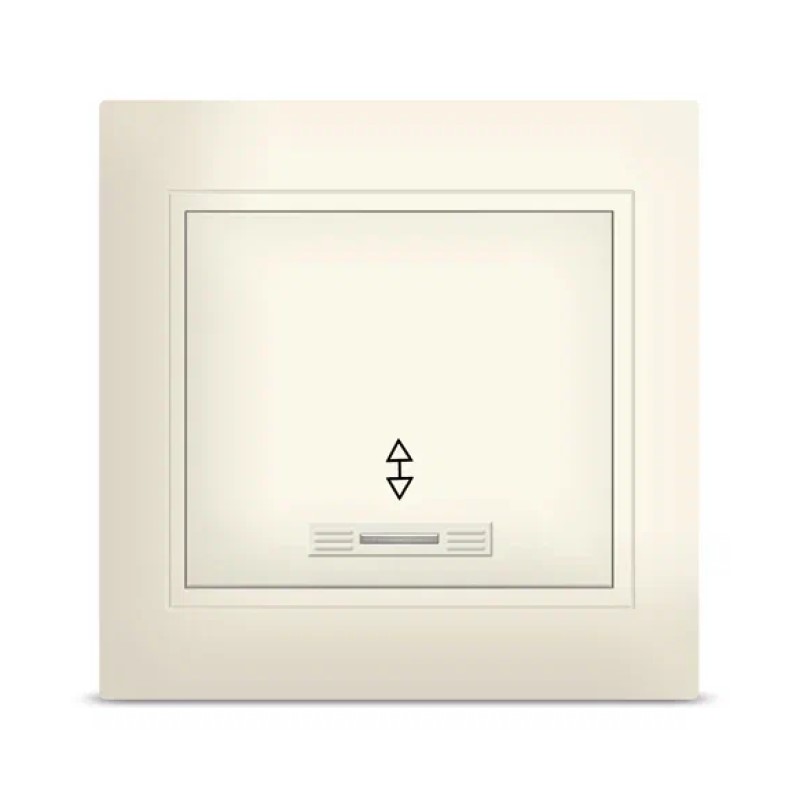 Переключатель в сборе с/у Севиль Б-С0125, 1 клавиша, с/инд, IP20, слоновая кость