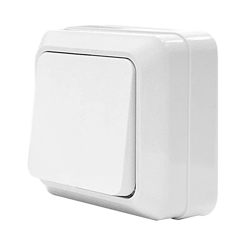 Выключатель о/у Олимп  О0021, 1 клавиша, б/инд, IP20, белый