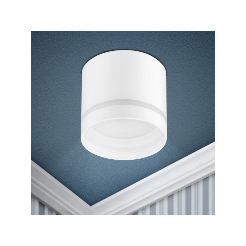 Светильник накладной под GX53, 12Вт, 230В, IP20, белый