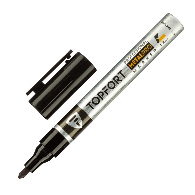 Маркер для металла Topfort MetalPro черный 1-3 мм