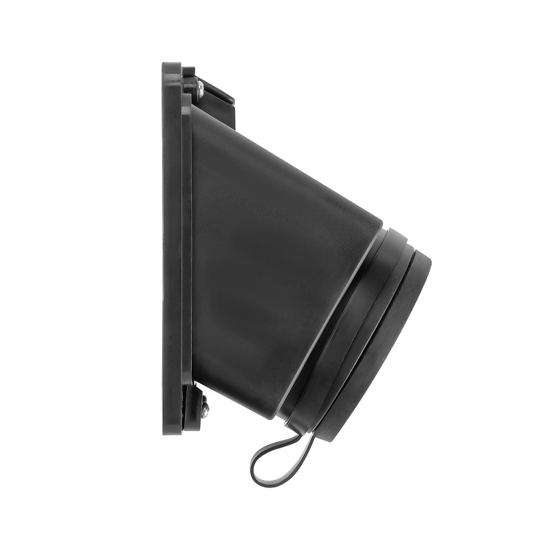 Розетка 1 гнездо, 3Р+РЕ, 32А, 380В, IP44, каучук, черная