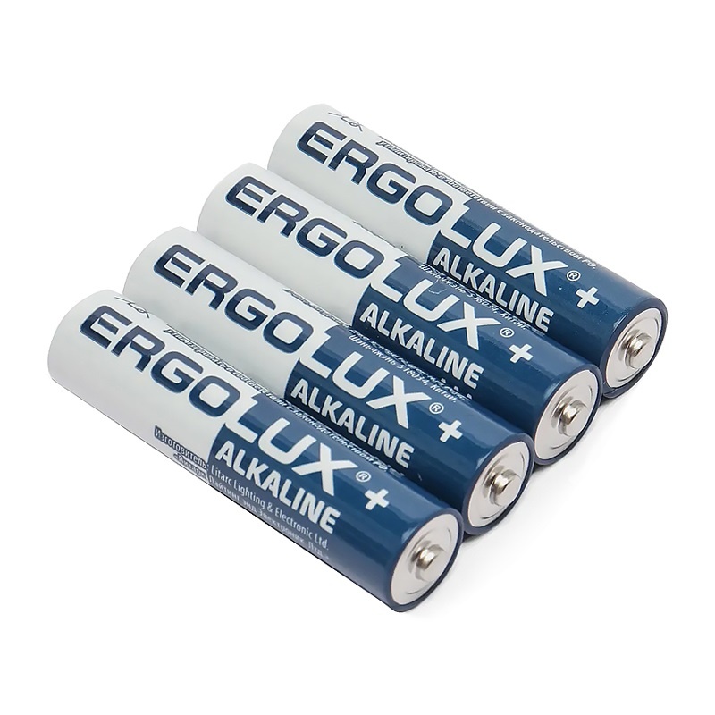 Батарейка алкалиновая Ergolux, тип LR6/АА, 1,5 В (уп. 4 шт.)
