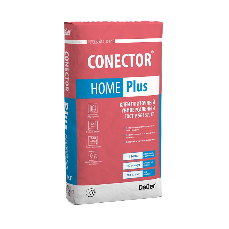 Клей плиточный универсальный Dauer Connector Home Plus (25 кг)