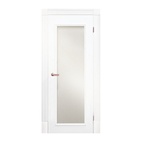 Полотно дверное Olovi Петербургские двери 1, со стеклом, белое, б/з (М8 745х2050 мм)