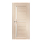 Полотно дверное Olovi Орегон, со стеклом, беленый дуб, б/п, б/ф (600х2000х35 мм)