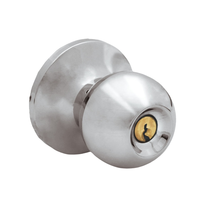 Защелка дверн. SCHLOSS 42011 KL-01 с ручк. шар ключ/фиксатор хром (30)