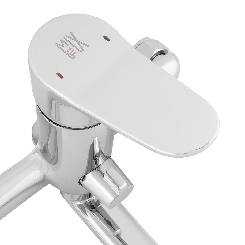 Смеситель для ванны Mix&Fix Delta 2907 с аксесуарами, L-излив 350 мм