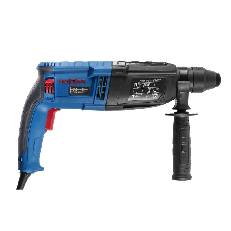 Перфоратор сетевой Trigger 20027, SDS-plus 28 мм 800 Вт 3 режима 3,2 Дж, L кабеля=4 м,кейс