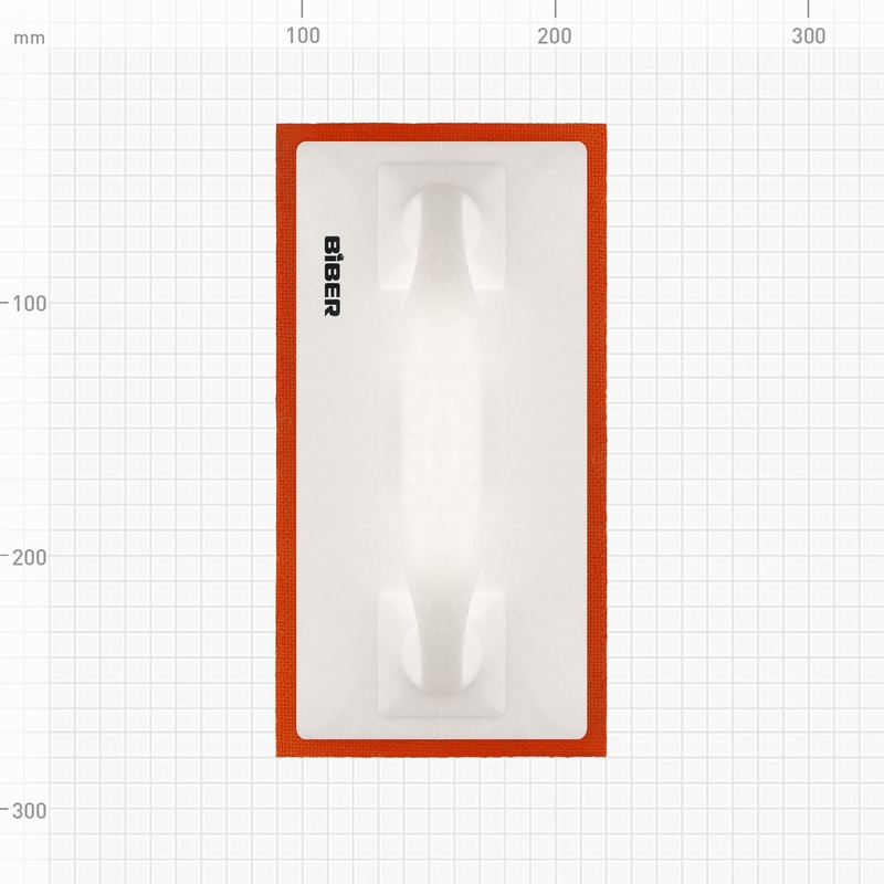 Терка пластмассовая Biber 35502, с губчатым покрытием, 250х130 мм