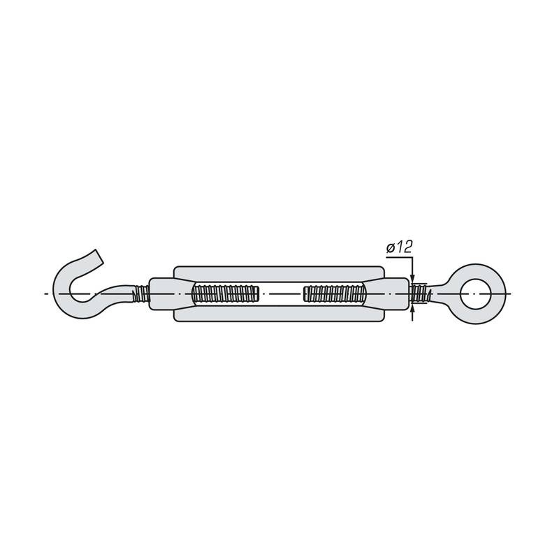 Талреп (крюк-кольцо) SWFS DIN1480 М12 (10 шт)