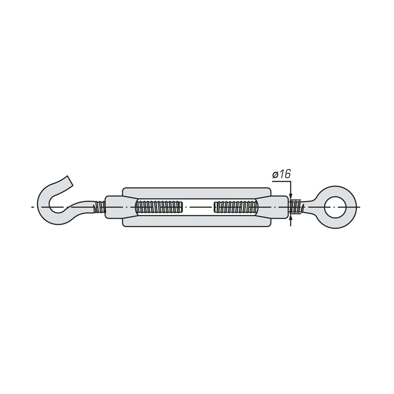 Талреп (крюк-кольцо) SWFS DIN1480 М16 (5 шт)