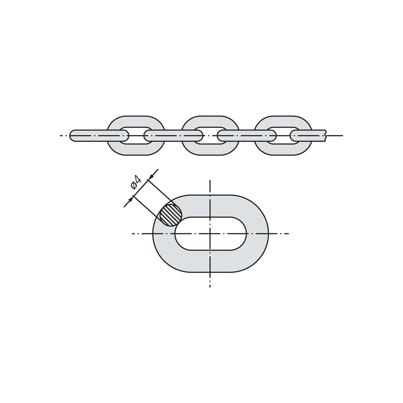 Цепь короткозвенная SWFS DIN766 М4 (1 м)