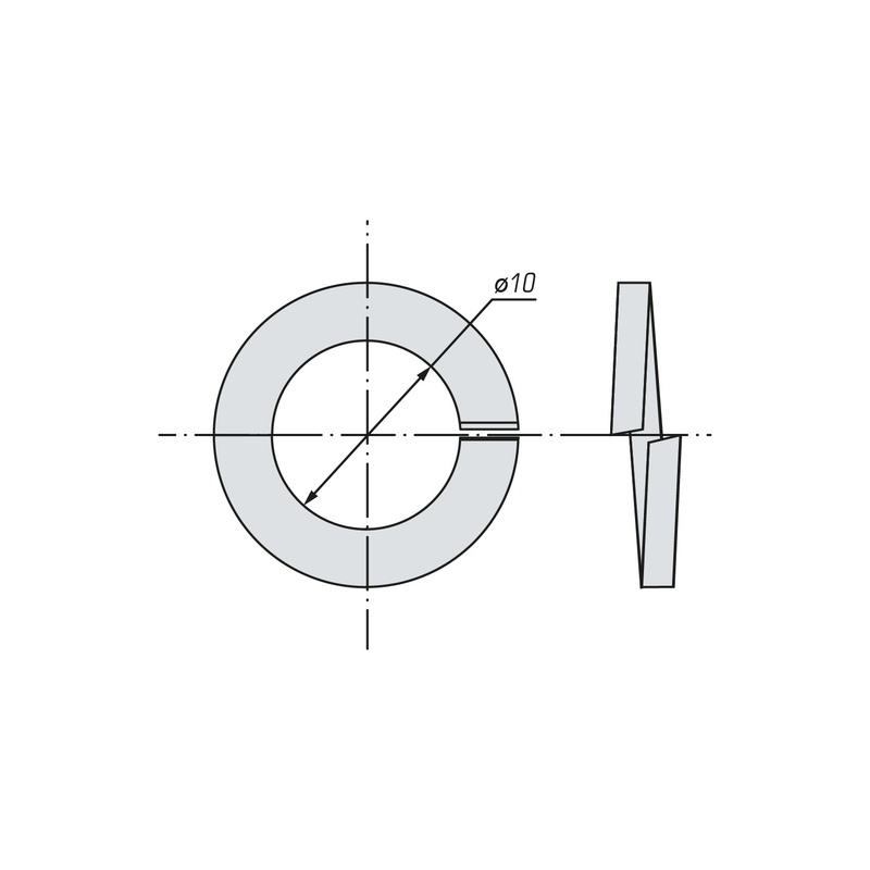 Шайба гроверная SWFS DIN127 М10 (25 кг)