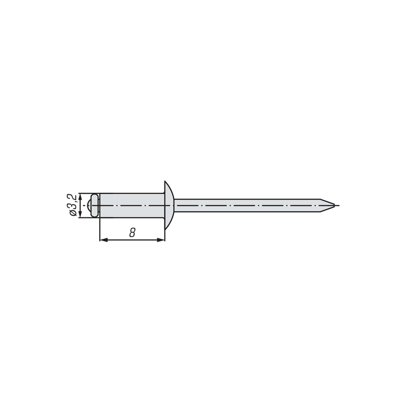 Заклепка вытяжная комбинированная SWFS 3,2х8 (100 шт)