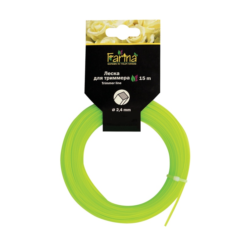 Леска для триммера Farina 93365 квадрат 3,0 мм, 15 м