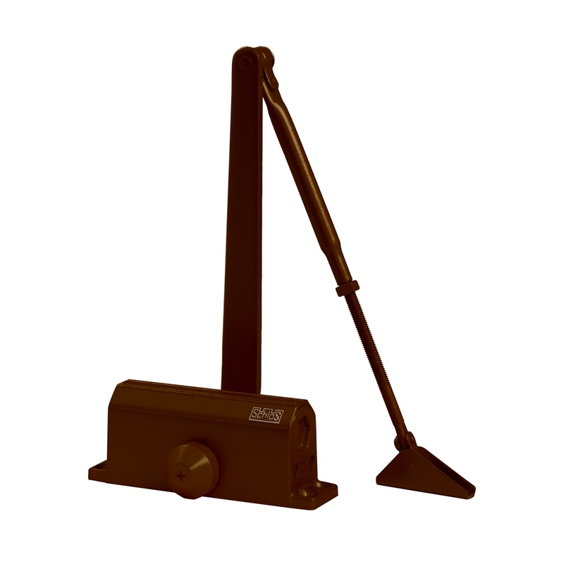 Доводчик SCHLOSS 61004 25-45 кг (макс 60 кг) с автофикс. коричн. (10)