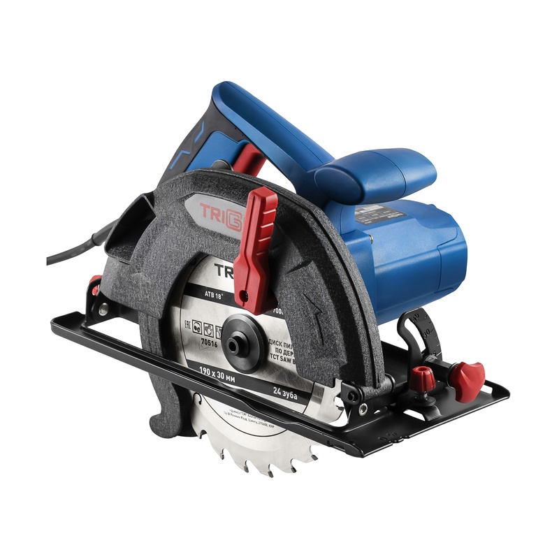 Пила циркулярная сетевая Trigger 20519, 1,6 кВт, d=190 мм, глубина пропила=60 мм