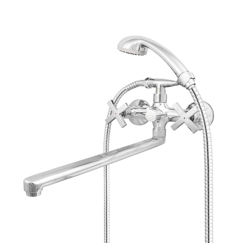 Смеситель для ванны Mix&Fix Soffron 7501-03 с аксессуарами, L- излив 350мм