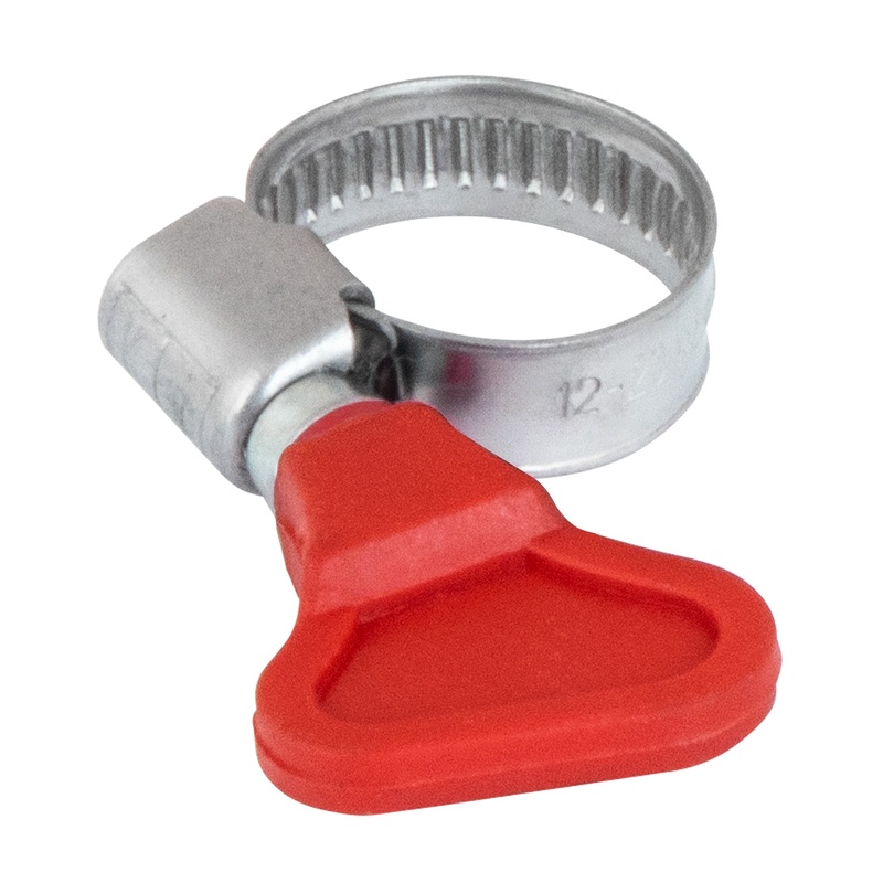 Набор хомутов червячных для шлангов Klip 27143-2, 12-20/9 мм "бабочка" (2 шт)