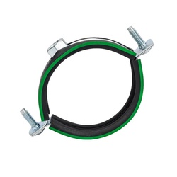 Хомут для труб 2 1/2" (74-80 мм) с уплотнителем и гайкой М10/1,5х20 мм