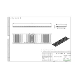 Решетка для водоотводного лотка Standartpark Basic DN100, 498х136 мм, щелевая, пластик